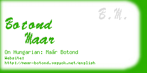 botond maar business card