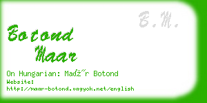 botond maar business card